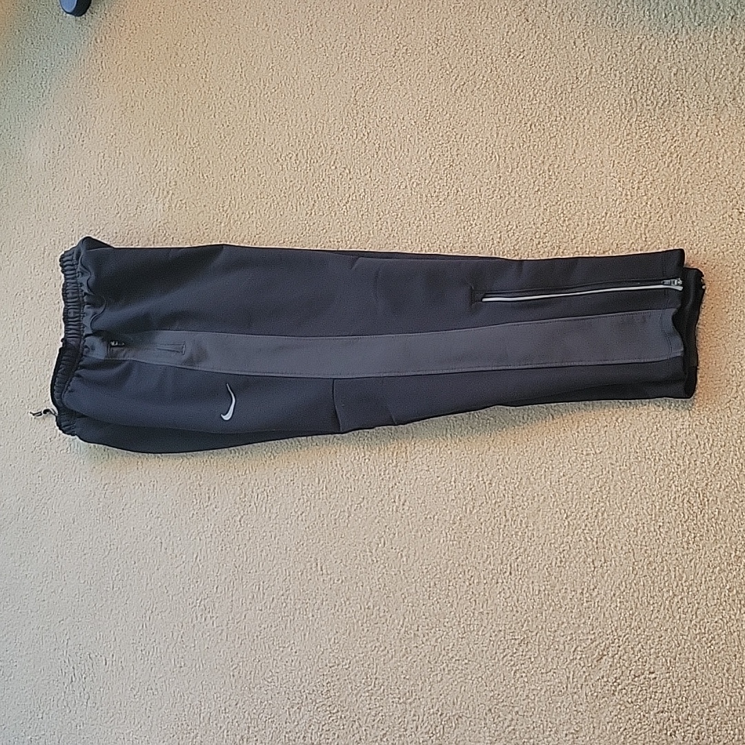 Nike Dri-Fit Running Pants, Warm, Reflective, Zipped Pockets, Reflective, Tie